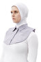 Women's Plain Shirt Collar Ready Hijab Inner Neck Collar Rescue Collar Gray - 3