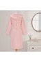 Unisex Pink Bathrobe 100% Cotton |   High Quality, Hooded and Ribbed - 3