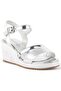 Aurora Silver Girl's Wedge Heeled Shoes - 2