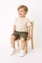 Stylish Shirt with Striped Pattern, Adjustable Waist, Short Sleeves, and Shorts - 2-Piece Set for Children and Baby Clothing. - 3