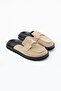066-23026 Beige Genuine Leather Slippers