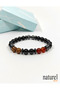 Original Virgo Zodiac Natural Stone Bracelet - Agate, Obsidian, Jasper - 5