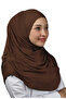 وشاح عمامة جاهز برباط مطوي عملي حجاب حجاب - غطاء صلاة - شوكولاتة - 2