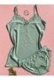 Women's 6-Piece Cotton Lace Strap Tank Top and Panties Set – Powder, White, Green, Blue, Black 2 - 4
