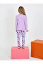 Girl's Long Sleeve 100% Cotton Button Detailed Pajama Set Love Me - 4