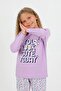 Girls' Long Sleeve 100% Cotton Pajama Set Look Cute