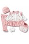 100% Cotton 5 Pieces Floral Embroidered Box of Peter Pan collar Baby Birth Gift Hospital Release - 2
