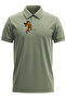 Outdoor Style Mountain Goat Chest Printed Regular Fit 100% Cotton Polo Neck T-Shirt