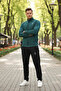 Men's Relaxed Soft-Textured Tracksuit Set - 85752 - 2