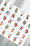 Happy Holidays Animals Theme Sticker, 30 Pieces 3.5 Cm, Graduation, Gift Sticker, Teacher Teaching - 3