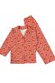 Fox Patterned 100% Cotton Single Jersey Fabric Baby Peter Pan collar Un Sleeve Girls' Pajama Set - 7