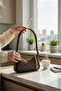 Women's Checkerboard Pattern Shoulder Bag Daily Bag with Adjustable Strap - 2