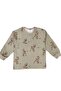 Girls' Pajama Set with Gazelle Pattern, 100% Cotton Single Jersey Fabric, Crew Neck, Long Sleeves - 3