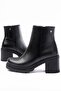 Zri̇n-3020 Premium Black Zippered Thick Heeled Winter Women's Boots - 5
