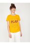 Women's Yellow T-Shirt 9YAL18882IK - 2