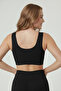 Panax Thick Strap Padded Anti-Sagging Bra Black Color - 4