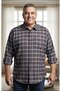 Battal Size 100% Wool Long Sleeve Classic Winter Men's Shirt with Pockets