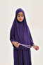 Namaz Set / Worship Set - Namaz Set, Moon Star Kaaba Patterned Sponge Prayer Mat, Rosary - Purple - 3