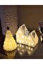 Christmas Decoration Led Candle Set of 2 for Home and 12 cm Pine Tree Set Led Candle Is Included Plastic - 5