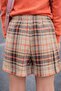 Girl's Plaid Scottish Patterned Skirt-Shorts Midi Length Elastic Waist - 3
