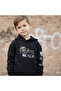 Boys' Hooded Printed Black Sweatshirt - with Pockets, Cotton, Comfortable - 4