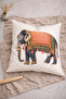 Indian Elephant Themed Throw Pillow Cover - 2