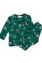 Unisex Children's Pajama Set Tiger Print 100% Cotton Interlock Fabric Long Sleeves Crew Neck - 2