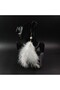 White Feather Earrings with Pearl Bead Detail - Boho Style Earrings - 4