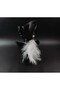 White Feather Earrings with Pearl Bead Detail - Boho Style Earrings - 7