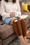 Natural Wool Thermal Calf and Knee Warmer – Effective Against Cold, Winter Unisex Leg Protector - 2