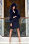 Navy Blue Plush Heart Hat |   Faux Fur Winter Women's Cap New Year, New Year's Gift - 5