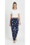 Women's Pajama Bottoms Heart Patterned Cotton Soft Textured Anti-Pilling