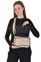 Medium Size Women's Leather Shoulder and Messenger Bag / Daily Beige Leather Bag - 3