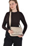 Medium Size Women's Leather Shoulder and Messenger Bag / Daily Beige Leather Bag - 2