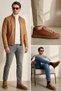 Men's Sneakers Genuine Leather Shoes Comfortable Sole Daily Office Orthopedic Non-Slip School Casual Stylish - 4
