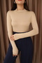 Women's 3-Piece Long Sleeve Half Fisherman Stretch Fabric Combed Cotton Bodysuit - 6