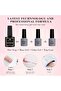One Step Gel Set 3x10 ml - 3-in-1 Base Color Top Soak Off LED UV Gel Polish - 2