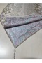 Sueda Jacquard Woven Lurex Shiny Satin Silk Look Decorative Runner 45*110 Beige-Beige - 5