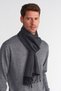 Men's Dark Gray Winter Viscose Scarf Classic Scarf - 2