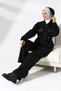 Women's Seasonal Combed Cotton Bottom Top Sports and Comfortable Black Hijab Set - 6