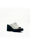 Ice Blue Genuine Leather Platform Heeled Slippers – Stylish Design with 9 cm Height - 3