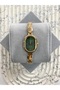 Vintage Oval Gold Inside Green Women Wrist Watch - 4