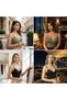 Lusistore Crop Blouse Set with Straps, Lace and Padded Bustier Bralet, 95% Cotton - 4