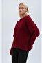 Burgundy Crew Neck Knit Sweater 1384 - 5