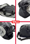 Unisex Multi-Pocket Gray Waterproof Fully Lined Travel and Sports Bag with Shoe Compartment - 3