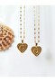 Tarot Heart Necklace Steel Gold