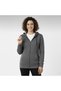 Women's Cotton Fleece-Lined Hooded Slim Fit Double Pocket Fleece Jacket Cardigan