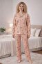 Women's 0431 Long Sleeve Suede Pajama Set