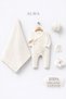 Aura Baby Girl 100% Cotton 5-Piece Hospital Discharge Set - Premium Cotton Knit Newborn Set - Gift Ready