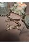 Metal Gold Stone Double Prong Buckle - 2